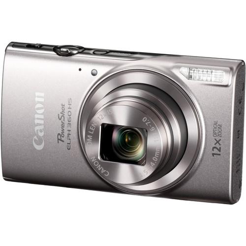 Canon PowerShot ELPH 360 HS Digital Camera (Silver) 1078C001, Canon, PowerShot, ELPH, 360, HS, Digital, Camera, Silver, 1078C001,