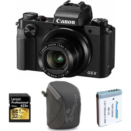 Canon  PowerShot G5 X Digital Camera Deluxe Kit, Canon, PowerShot, G5, X, Digital, Camera, Deluxe, Kit, Video