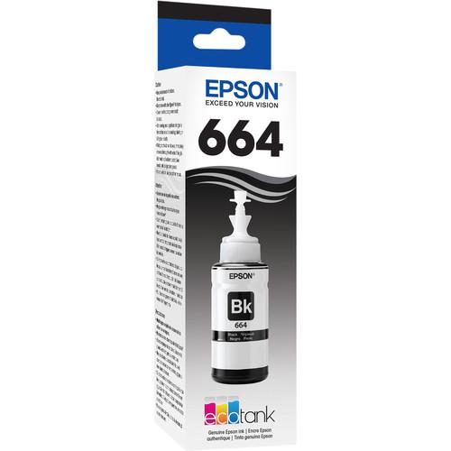 Epson T664 Black Ink Bottle with Sensormatic T664120-S