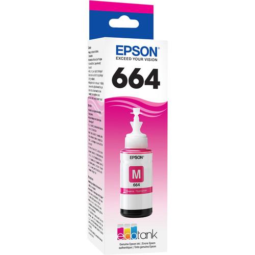 Epson T664 Magenta Ink Bottle with Sensormatic T664320-S, Epson, T664, Magenta, Ink, Bottle, with, Sensormatic, T664320-S,