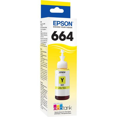 Epson T664 Yellow Ink Bottle with Sensormatic T664420-S