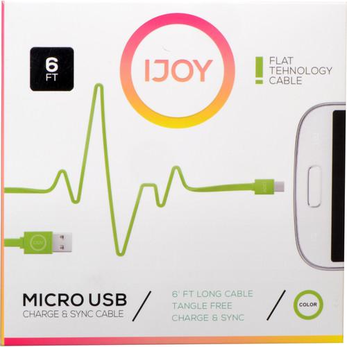 iJOY USB Type-A to Micro-USB Flat Charge & Sync MICFT6-PNK, iJOY, USB, Type-A, to, Micro-USB, Flat, Charge, &, Sync, MICFT6-PNK