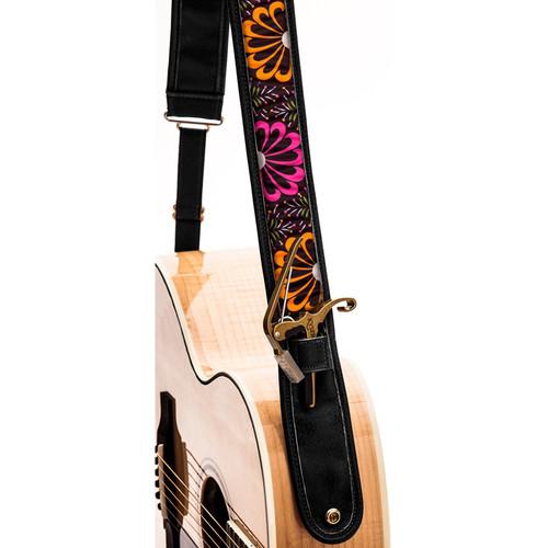 KYSER Kyser KS2C Guitar Strap (Neon Bloom, Black) KS2C