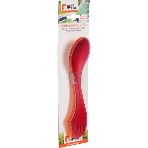 Light My Fire Spork 4-Pack (Element) S-SP-4PACK-T-ELEMENT, Light, My, Fire, Spork, 4-Pack, Element, S-SP-4PACK-T-ELEMENT,