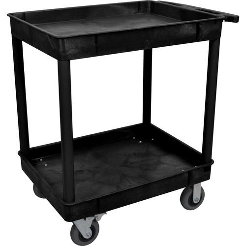 Luxor Large Tub Cart with Two Shelves and Four 6