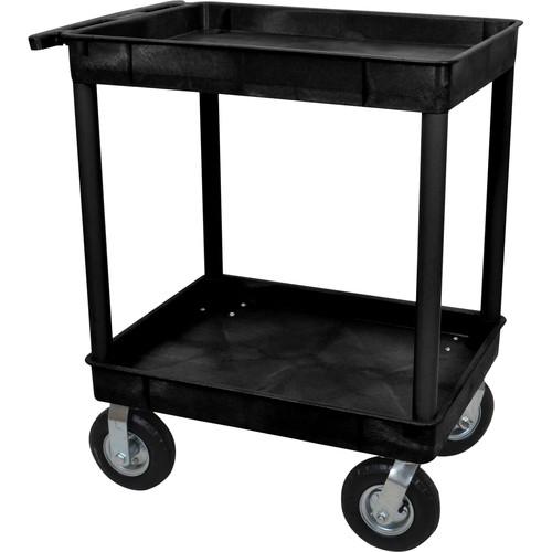 Luxor Large Tub Cart with Two Tub Shelves and Four TC11P8-B