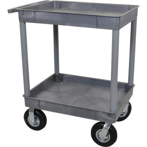 Luxor Large Tub Cart with Two Tub Shelves and Four TC11P8-B