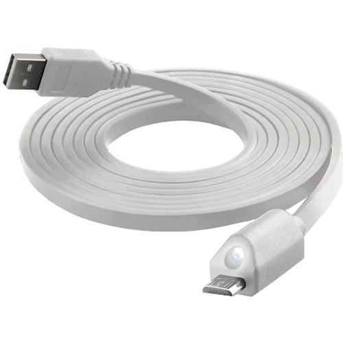 Naztech Micro-USB LED Charge & Sync Cable 6' (White) 12496