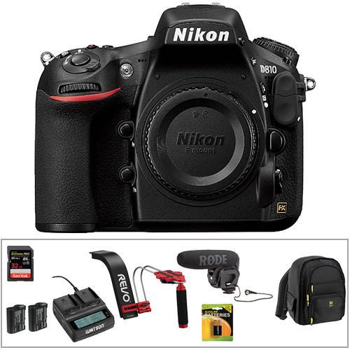 Nikon  D810 DSLR Camera Body Deluxe Kit, Nikon, D810, DSLR, Camera, Body, Deluxe, Kit, Video