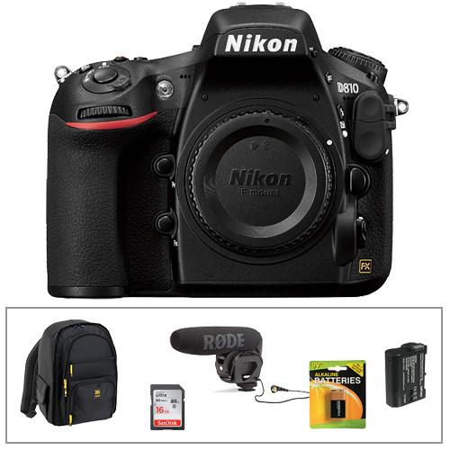 Nikon  D810 DSLR Camera Body Deluxe Kit, Nikon, D810, DSLR, Camera, Body, Deluxe, Kit, Video