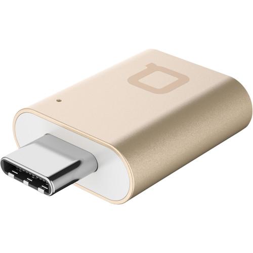 nonda USB Type-C to USB 3.0 Type-A Mini Adapter (Gold) MI22GDRN, nonda, USB, Type-C, to, USB, 3.0, Type-A, Mini, Adapter, Gold, MI22GDRN