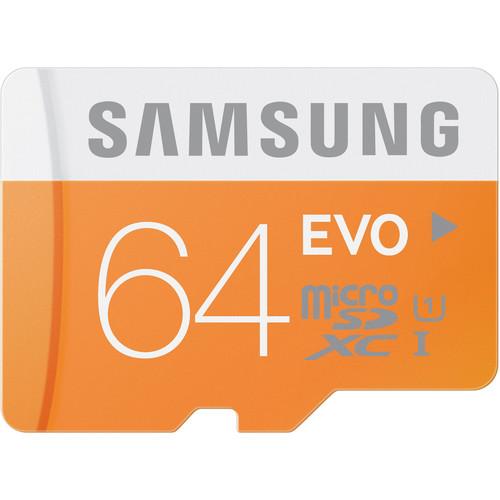 Samsung 64GB EVO UHS-I microSDXC U1 Memory Card MB-MP64DA/AM, Samsung, 64GB, EVO, UHS-I, microSDXC, U1, Memory, Card, MB-MP64DA/AM,