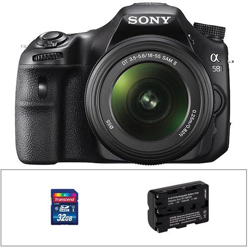 Sony Alpha a58 DSLR Camera with 18-55mm Lens Accessory Kit