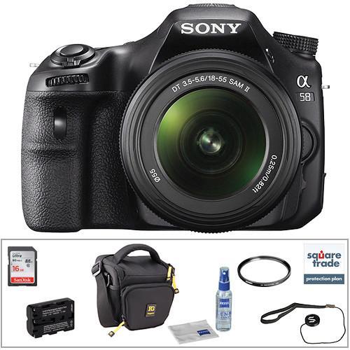 Sony Alpha a58 DSLR Camera with 18-55mm Lens Deluxe Kit