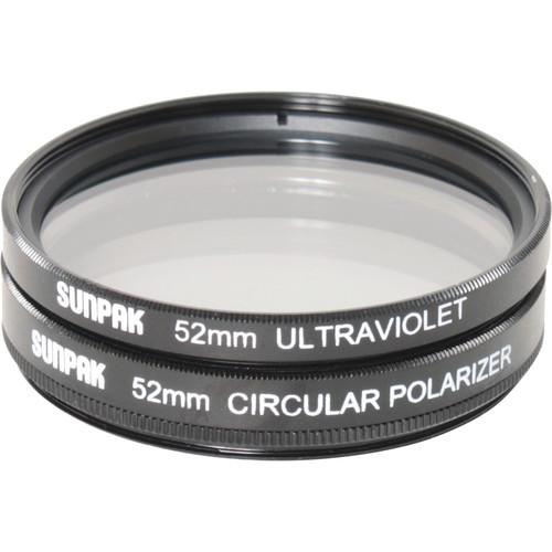 Sunpak 52mm UV and Circular Polarizer Filter Kit CF-7078-TW-MW, Sunpak, 52mm, UV, Circular, Polarizer, Filter, Kit, CF-7078-TW-MW