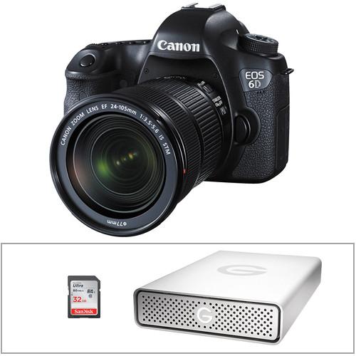 Canon  EOS 6D DSLR Camera Body with Storage Kit, Canon, EOS, 6D, DSLR, Camera, Body, with, Storage, Kit, Video