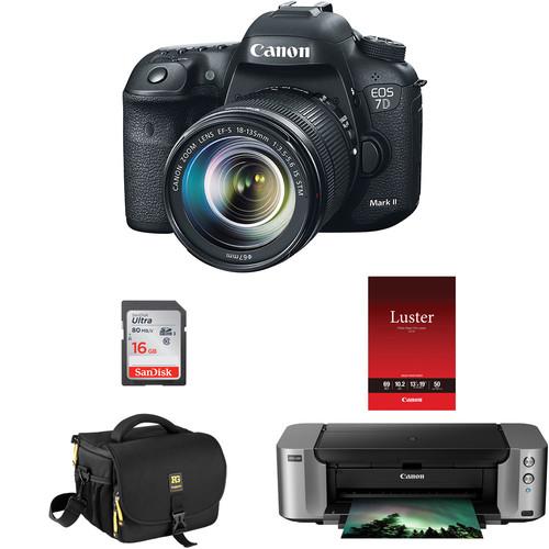Canon EOS 7D Mark II DSLR Camera with 18-135mm Lens and Storage