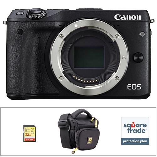 Canon EOS M3 Mirrorless Digital Camera Body Deluxe Kit