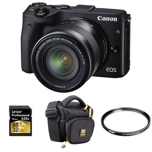 Canon EOS M3 Mirrorless Digital Camera with 18-55mm Lens and