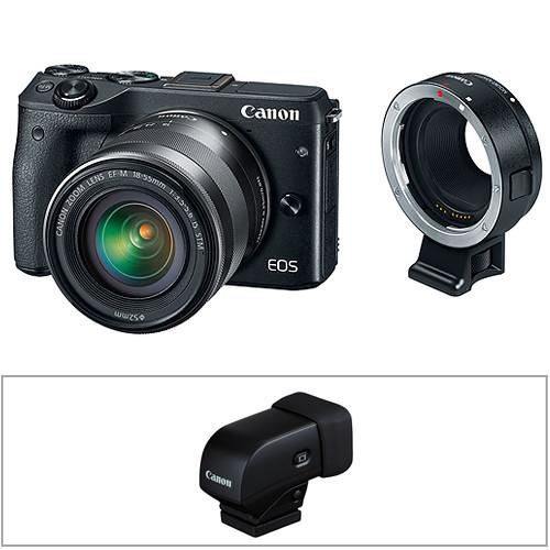 Canon EOS M3 Mirrorless Digital Camera with 18-55mm Lens Deluxe