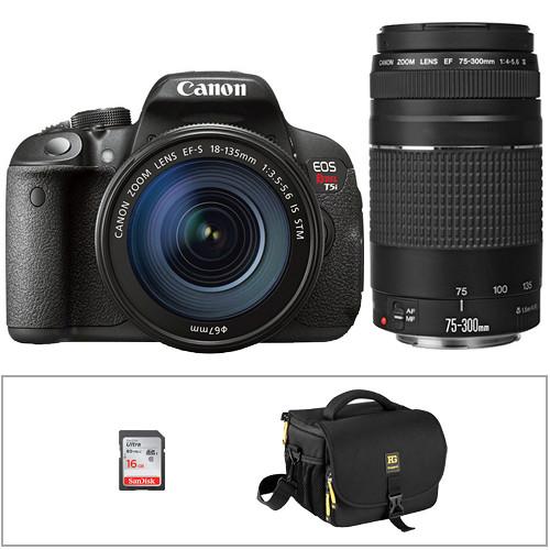 Canon EOS Rebel T5i DSLR Camera with 18-55mm and 55-250mm