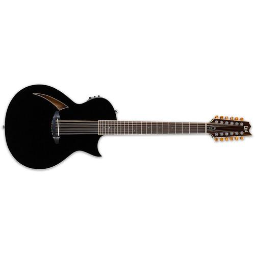 ESP LTD Thinline Series TL-6 Acoustic/Electric Guitar LTL6BLKLH