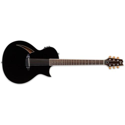 ESP LTD Thinline Series TL-6 Acoustic/Electric Guitar LTL6BLKLH