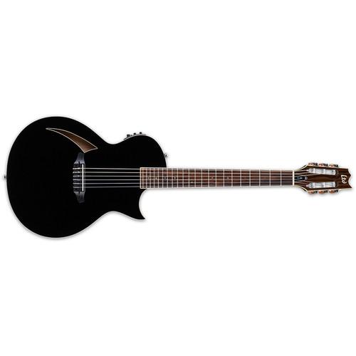 ESP LTD Thinline Series TL-6 Acoustic/Electric Guitar LTL6BLKLH