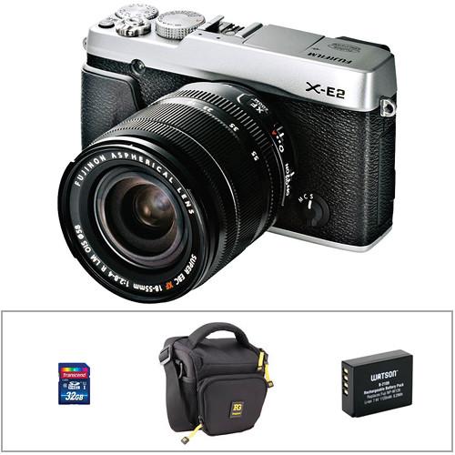 Fujifilm X-E2 Mirrorless Digital Camera Body Basic Kit (Silver)