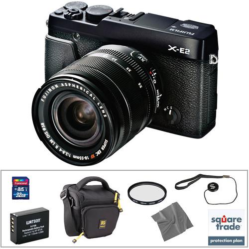 Fujifilm X-E2 Mirrorless Digital Camera Body Deluxe Kit (Black), Fujifilm, X-E2, Mirrorless, Digital, Camera, Body, Deluxe, Kit, Black,