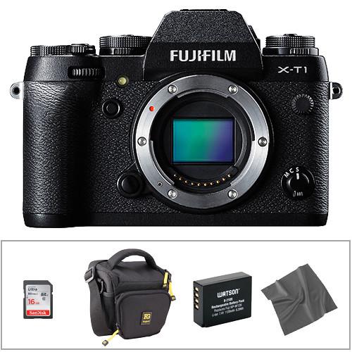 Fujifilm X-T1 Mirrorless Digital Camera Body with Accessories