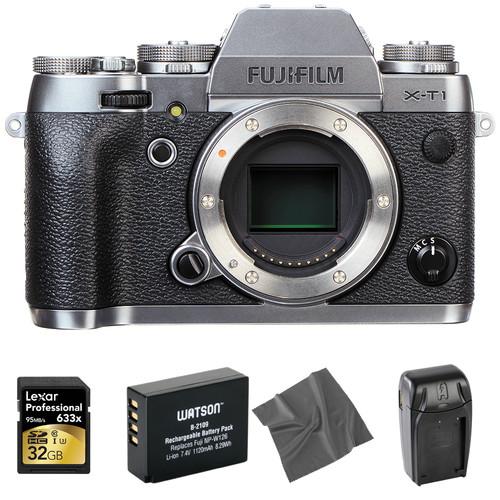 Fujifilm X-T1 Mirrorless Digital Camera Body with Accessories