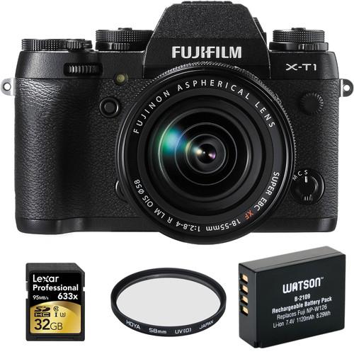 Fujifilm X-T1 Mirrorless Digital Camera Body with Accessories