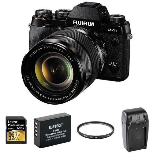 Fujifilm X-T1 Mirrorless Digital Camera Body with Accessories