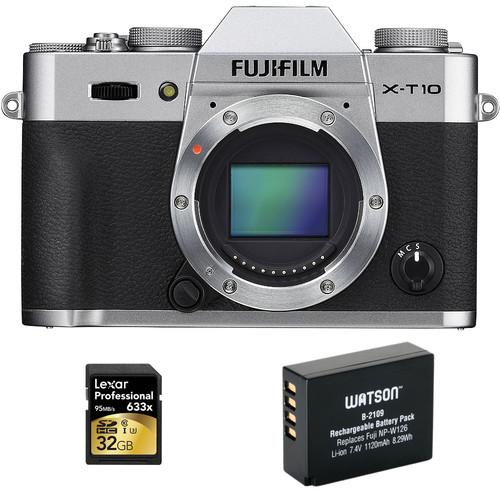 Fujifilm X-T10 Mirrorless Digital Camera Body Deluxe Kit, Fujifilm, X-T10, Mirrorless, Digital, Camera, Body, Deluxe, Kit,