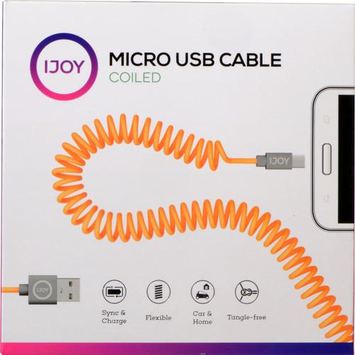 iJOY USB 2.0 Type-A to Micro-USB Coiled Charge MIC-COIL-ORN, iJOY, USB, 2.0, Type-A, to, Micro-USB, Coiled, Charge, MIC-COIL-ORN,