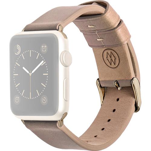 MONOWEAR Brown Leather Band for 42mm Apple Watch MWLTBR22MTRG
