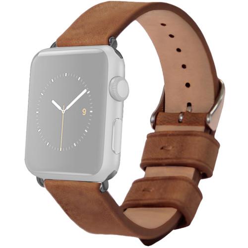 MONOWEAR Brown Leather Band for 42mm Apple Watch MWLTBR22MTYG