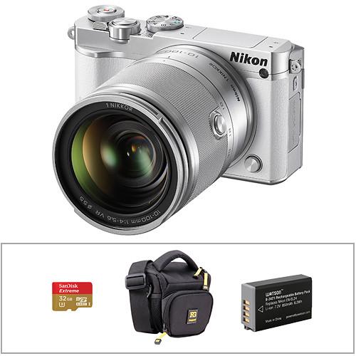 Nikon 1 J5 Mirrorless Digital Camera with 10-100mm Lens and