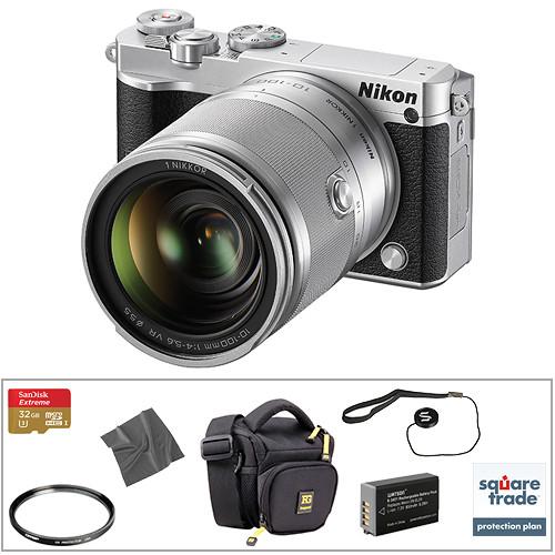 Nikon 1 J5 Mirrorless Digital Camera with 10-100mm Lens and