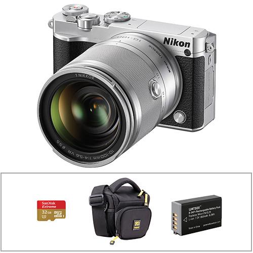 Nikon 1 J5 Mirrorless Digital Camera with 10-100mm Lens and