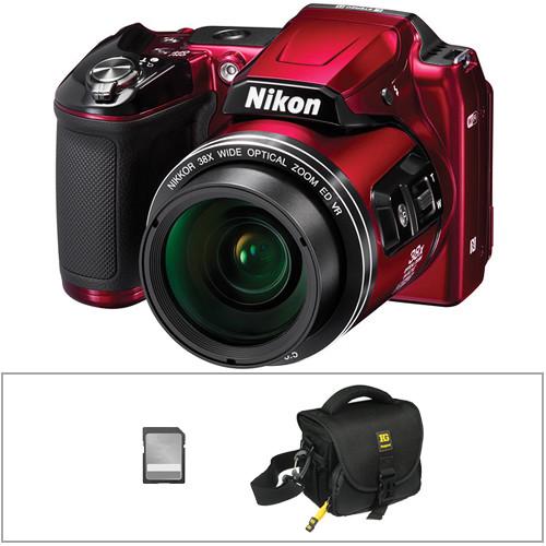 Nikon COOLPIX L840 Digital Camera with Accessories Kit (Red)