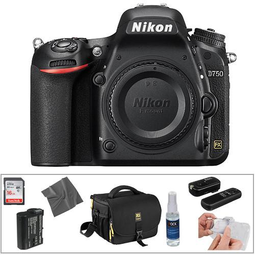 Nikon  D750 DSLR Camera Body Deluxe Kit, Nikon, D750, DSLR, Camera, Body, Deluxe, Kit, Video