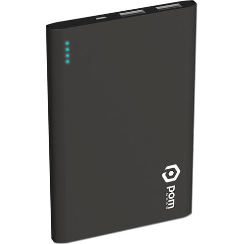 POM GEAR Matrix Flat Metal 2500mAh Power Bank (Black)