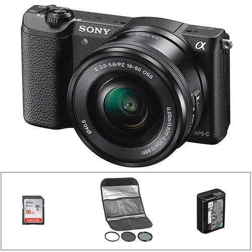 Sony Alpha a5100 Mirrorless Digital Camera with 16-50mm and