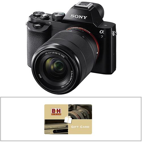 Sony Alpha a7 Mirrorless Digital Camera with 28-70mm Lens and, Sony, Alpha, a7, Mirrorless, Digital, Camera, with, 28-70mm, Lens, and