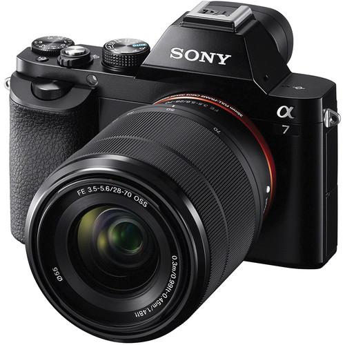 Sony Alpha a7 Mirrorless Digital Camera with 28-70mm Lens and, Sony, Alpha, a7, Mirrorless, Digital, Camera, with, 28-70mm, Lens, and