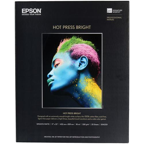Epson Hot Press Bright Smooth Matte Paper S042331, Epson, Hot, Press, Bright, Smooth, Matte, Paper, S042331,