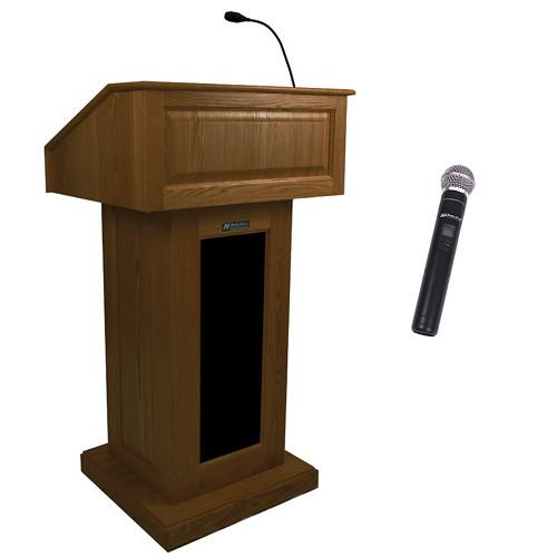 AmpliVox Sound Systems Victoria Wireless Lectern SW3020-OK-HH, AmpliVox, Sound, Systems, Victoria, Wireless, Lectern, SW3020-OK-HH