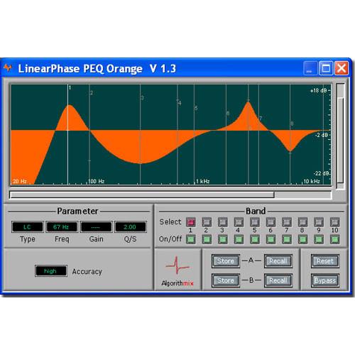Algorithmix LinearPhase PEQ Orange - EQ Plug-In ALGO-2OR